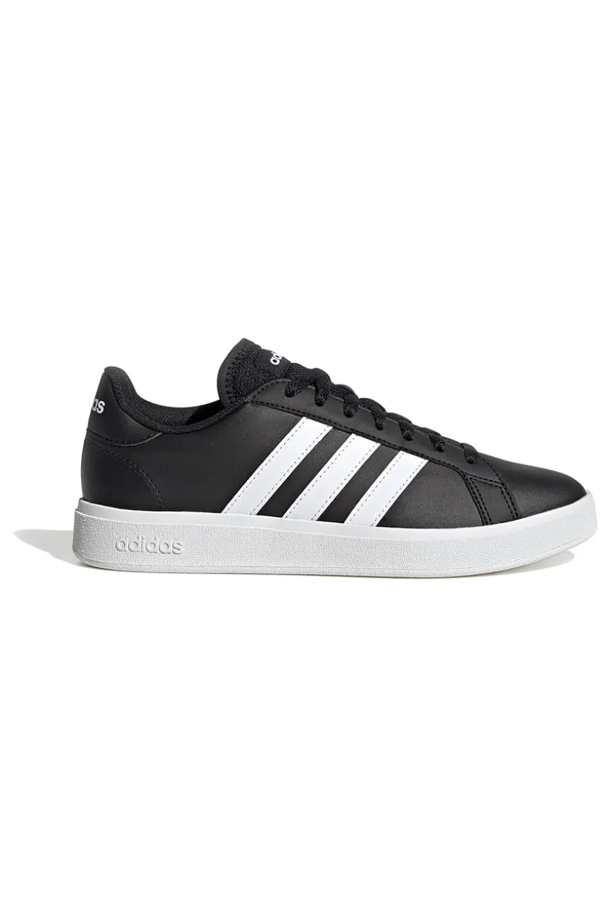 Adidas Grand Court Base 2 Schwarze Sneaker mit weißen 3-Streifen