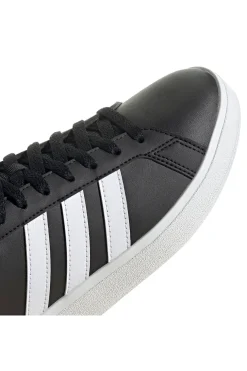 Adidas Grand Court Base 2 Schwarze Sneaker mit weißen 3-Streifen