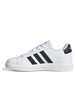Adidas Grand Court 2 K Weiße Sneakers mit schwarzen Streifen