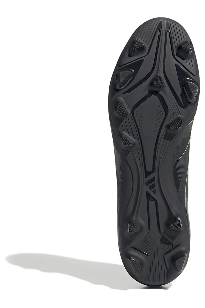 Adidas Predator Club FG/MG Schwarze Fußballschuhe mit Limettendetails
