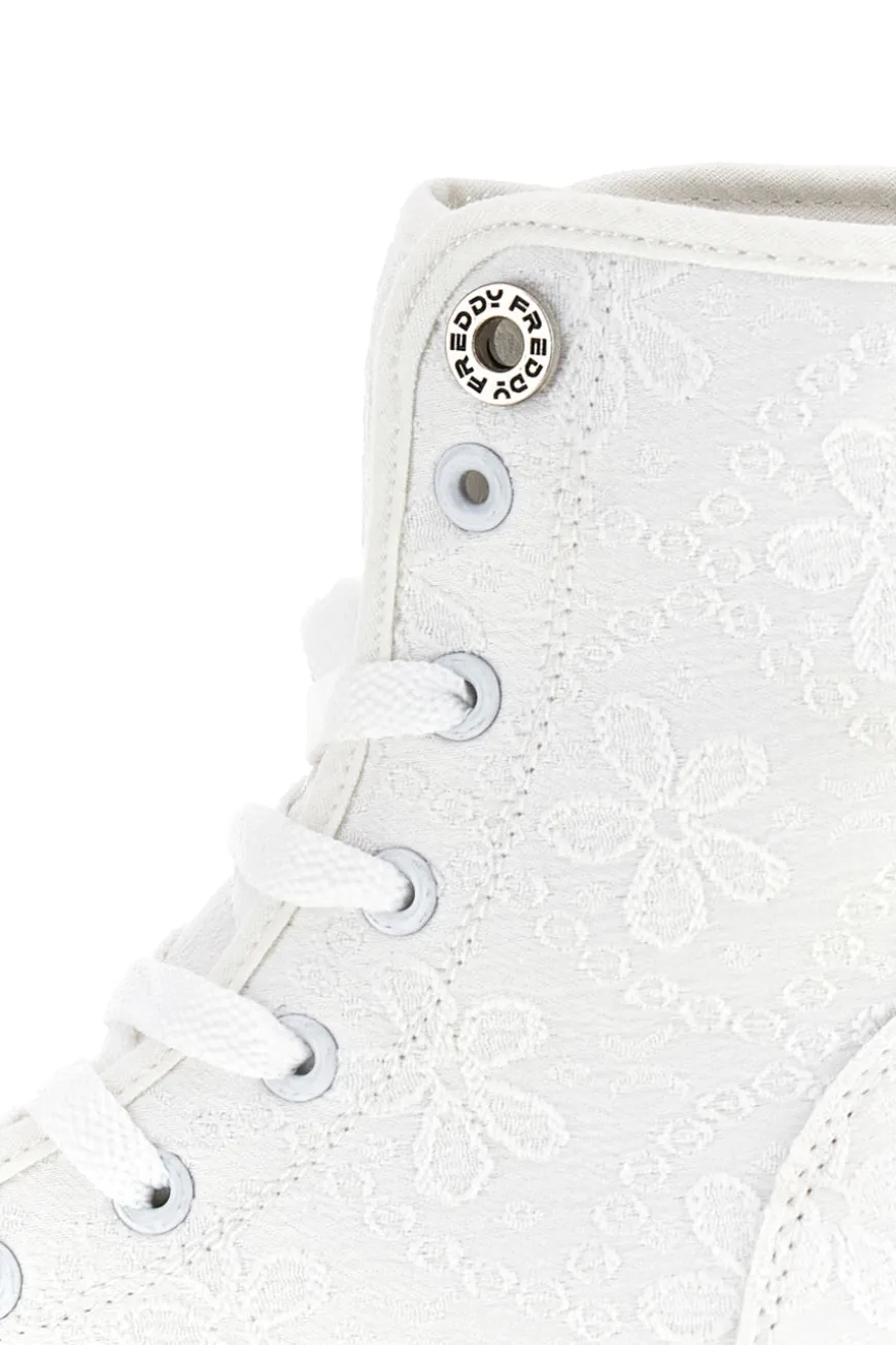 Anfibi bianchi platform tomaia ricamata Freddy S2617FY7691