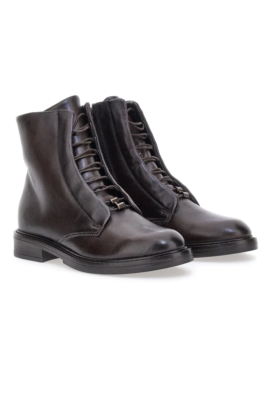 Anfibi moka in vera pelle Pittarello Must have T81224