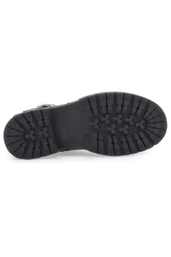 Anfibi neri con fibbie decorative e stella Pitt Kids SKBS1033