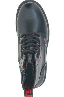 Anfibi neri stringati con dettagli rossi Levi's Catherine