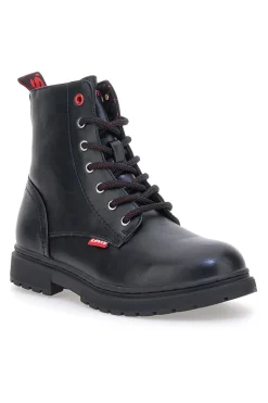 Anfibi neri stringati con dettagli rossi Levi's Catherine