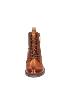Anfibi stringati marrone cuoio in pelle con zip e rivestimento caldo Bagatt D11AFS3K4000