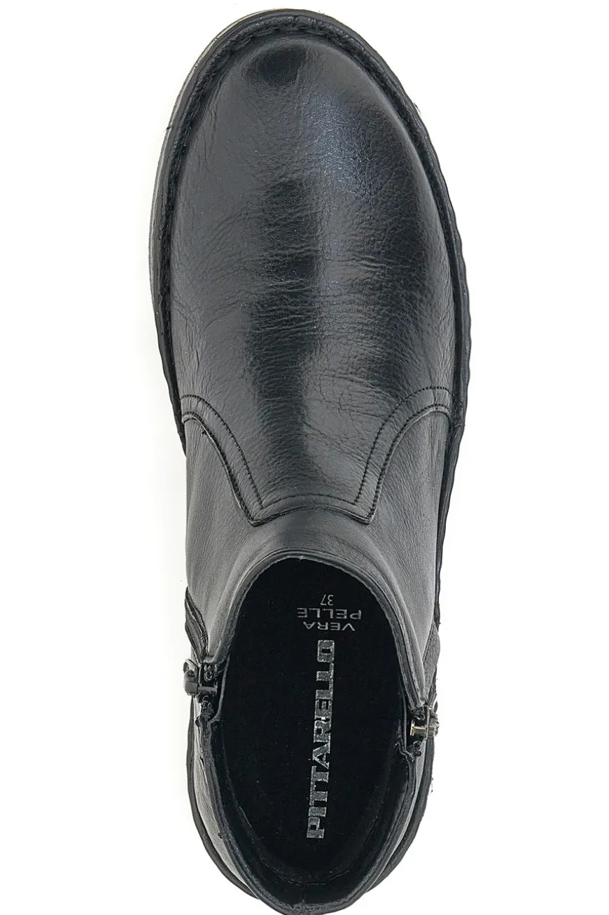 Ankle Boots in Vera Pelle Pittarello 379063 Neri