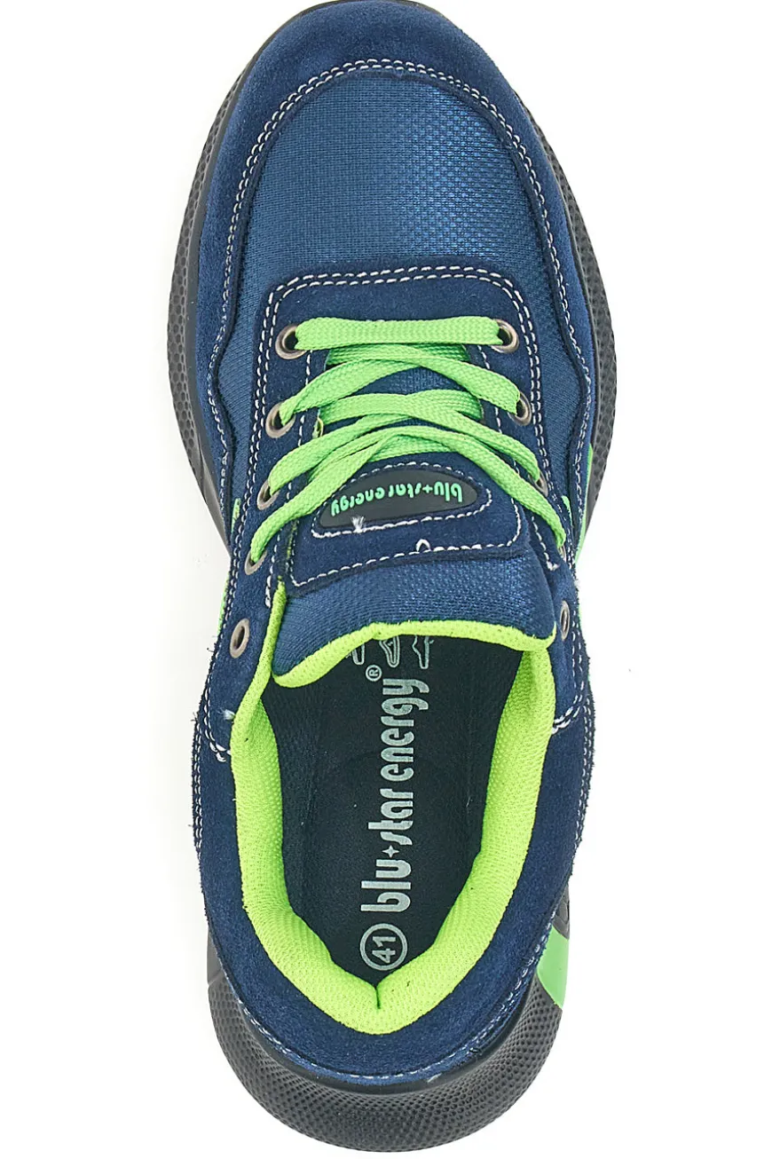 Antinfortunistiche blu verde in pelle Blue Star BS180 S1PS SR