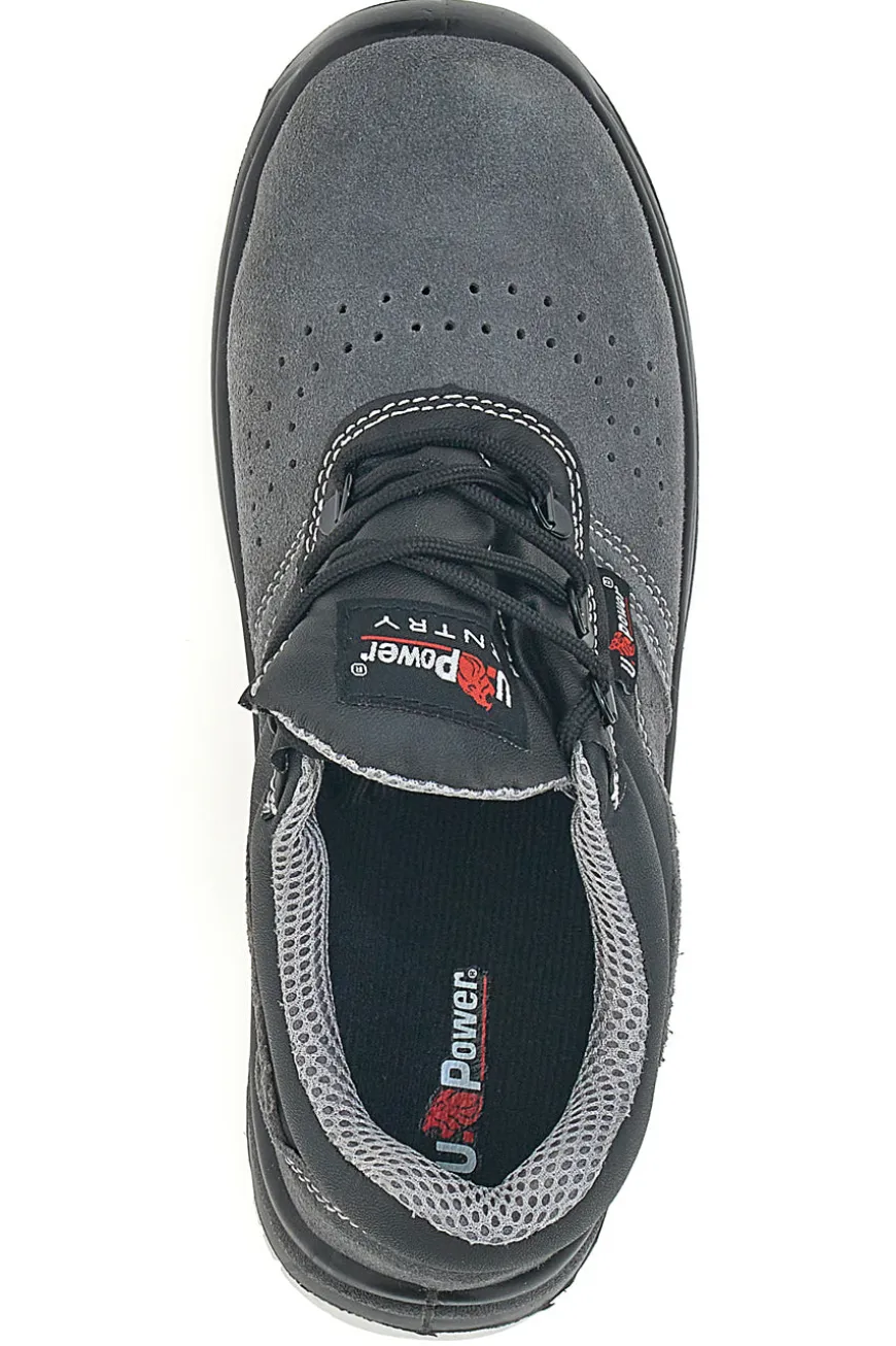 Antinfortunistiche grigie basse in pelle scamosciata U.Power Movida L S1P FO SR