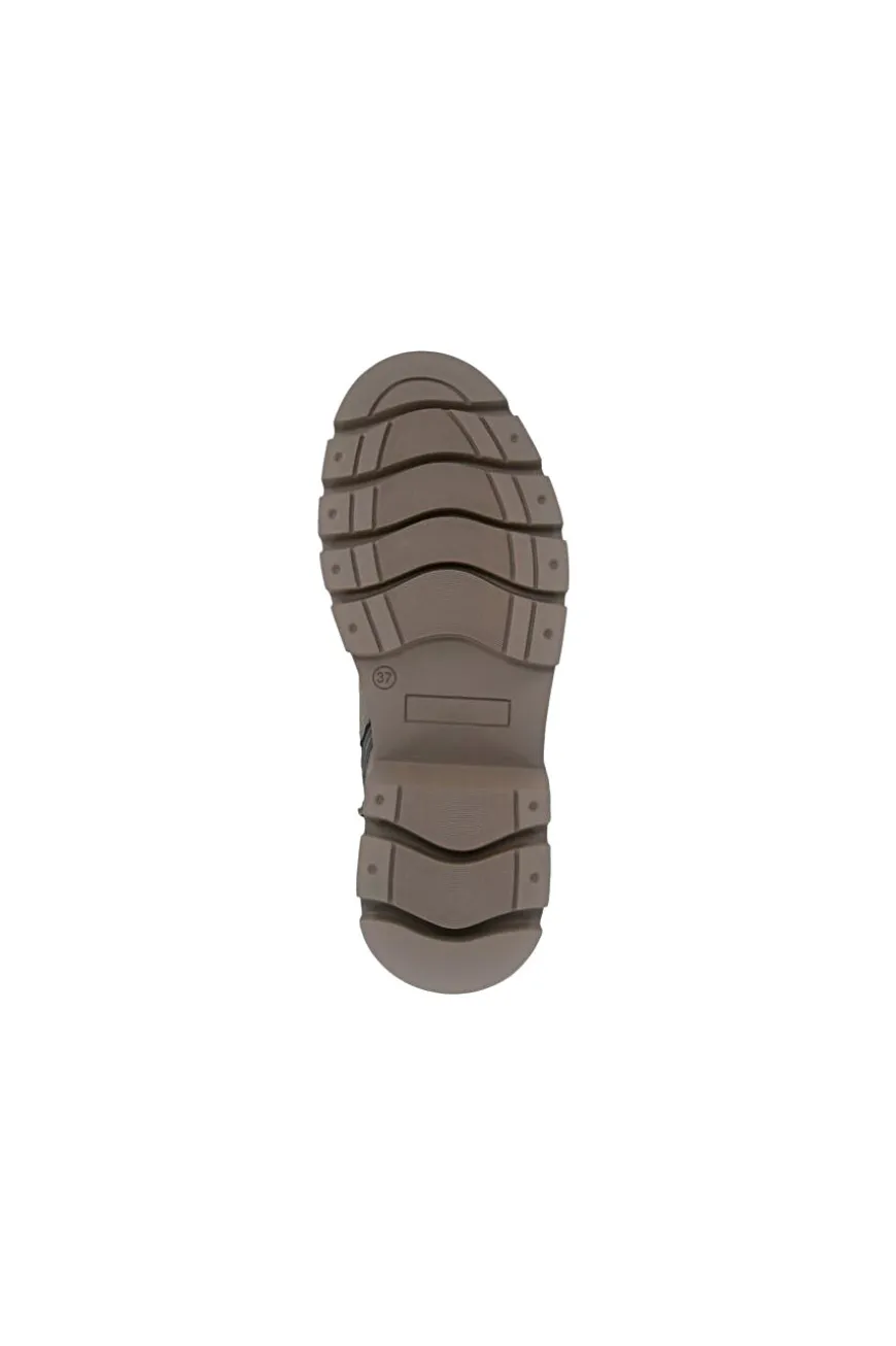 Bagatt D35ATS316469 warme Taupe-Reißverschlussstiefel mit Profilsohle