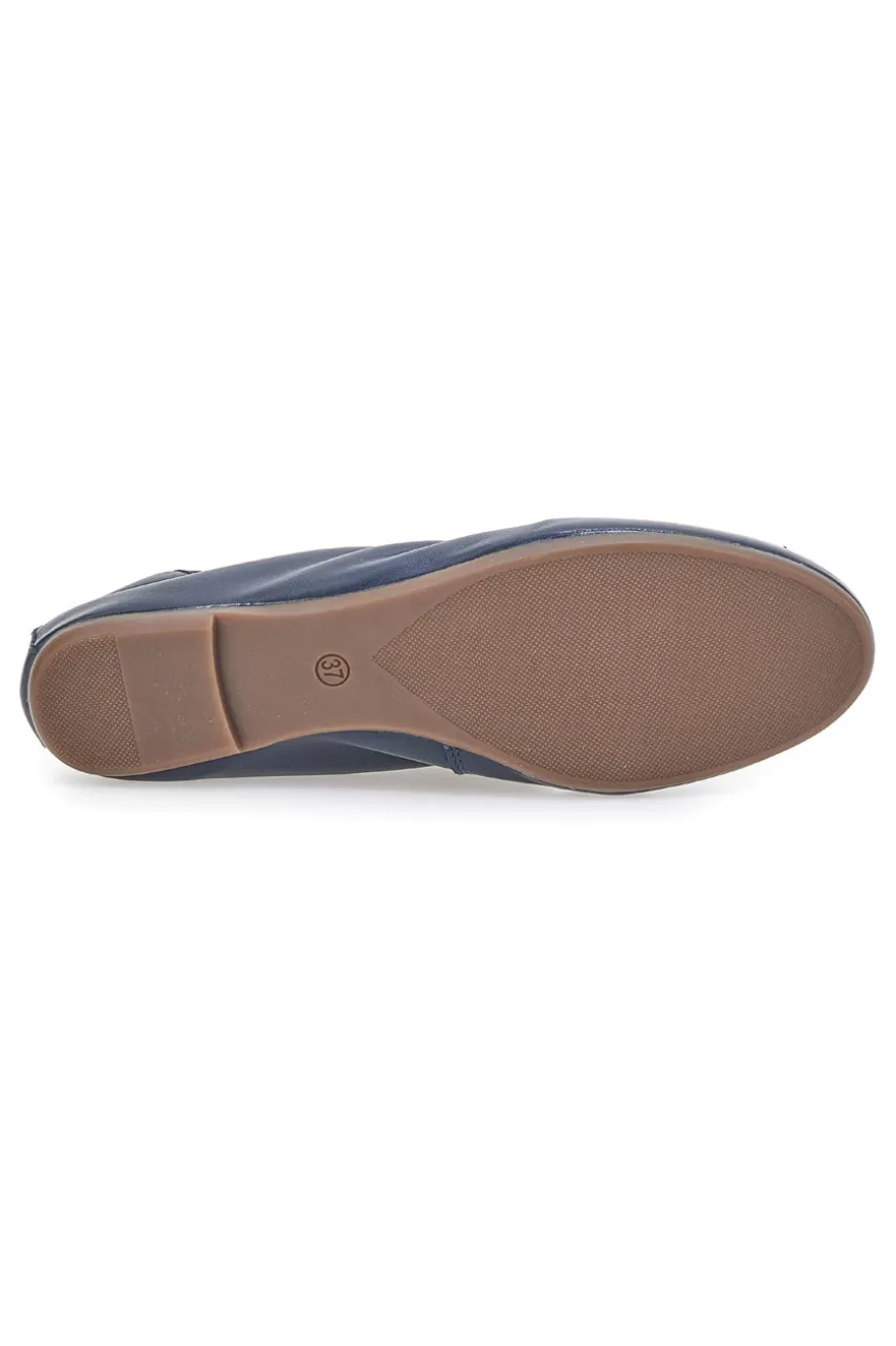 Ballerina blu in vera pelle Pittarello Look 818005