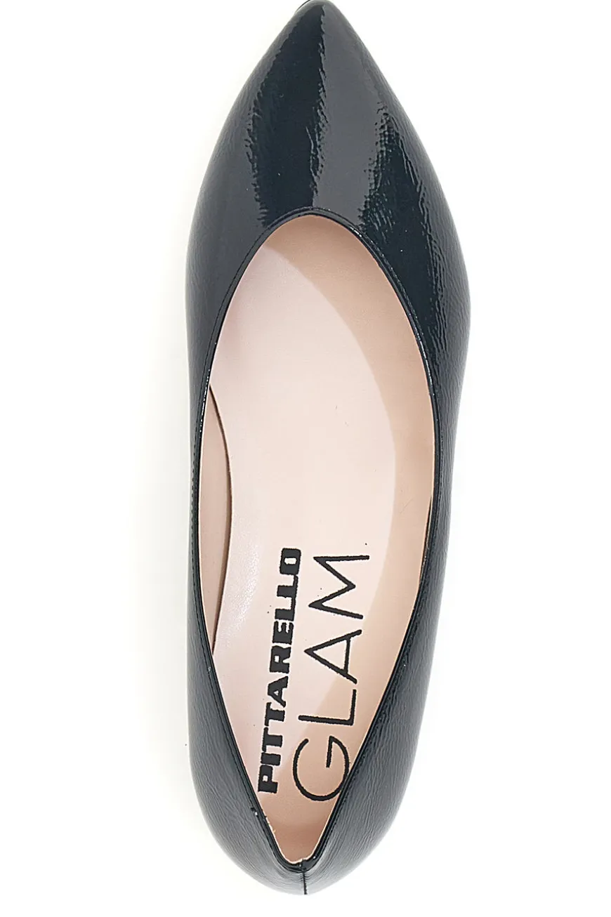 Ballerina nera vernice a punta Pittarello Glam 3890
