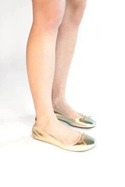 Ballerina platino in vera pelle Pittarello Look 818005