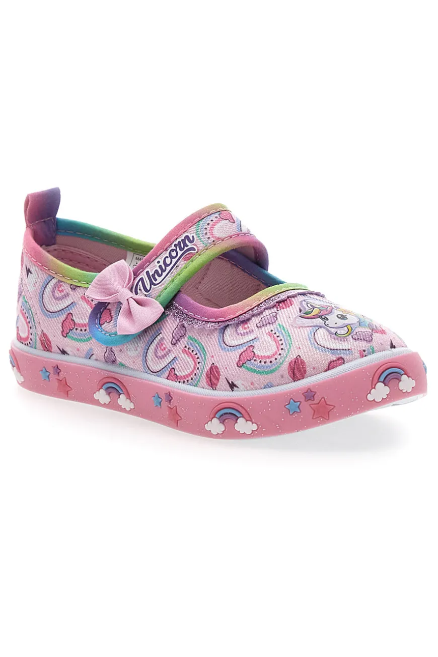 Ballerina rosa con stampa Unicorn S8010234T