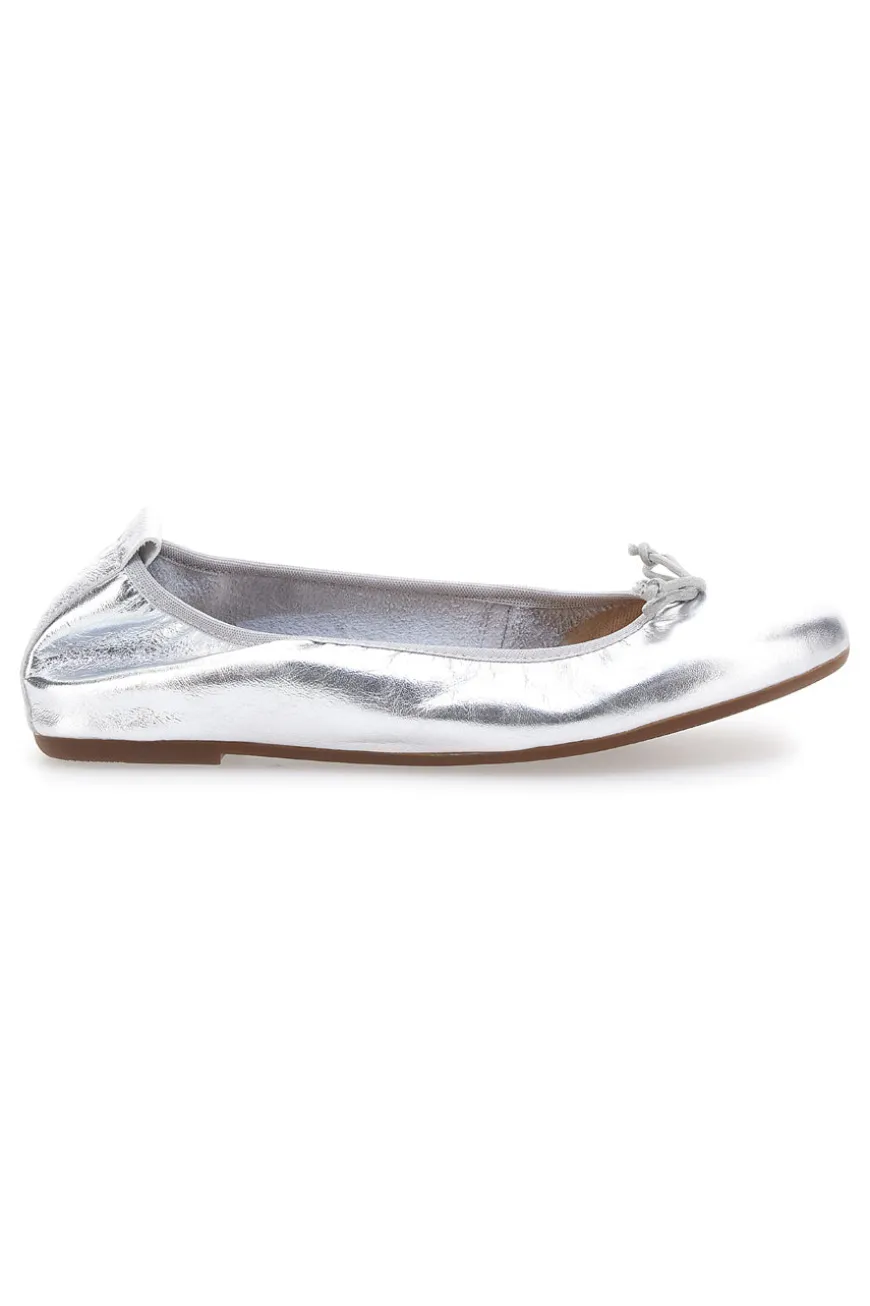 Ballerine Argento In Vera Pelle Pittarello Look 818005