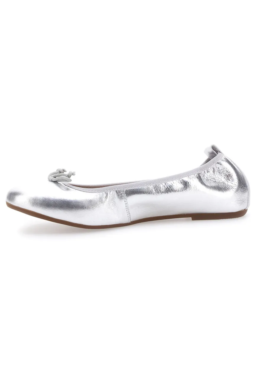 Ballerine Argento In Vera Pelle Pittarello Look 818005