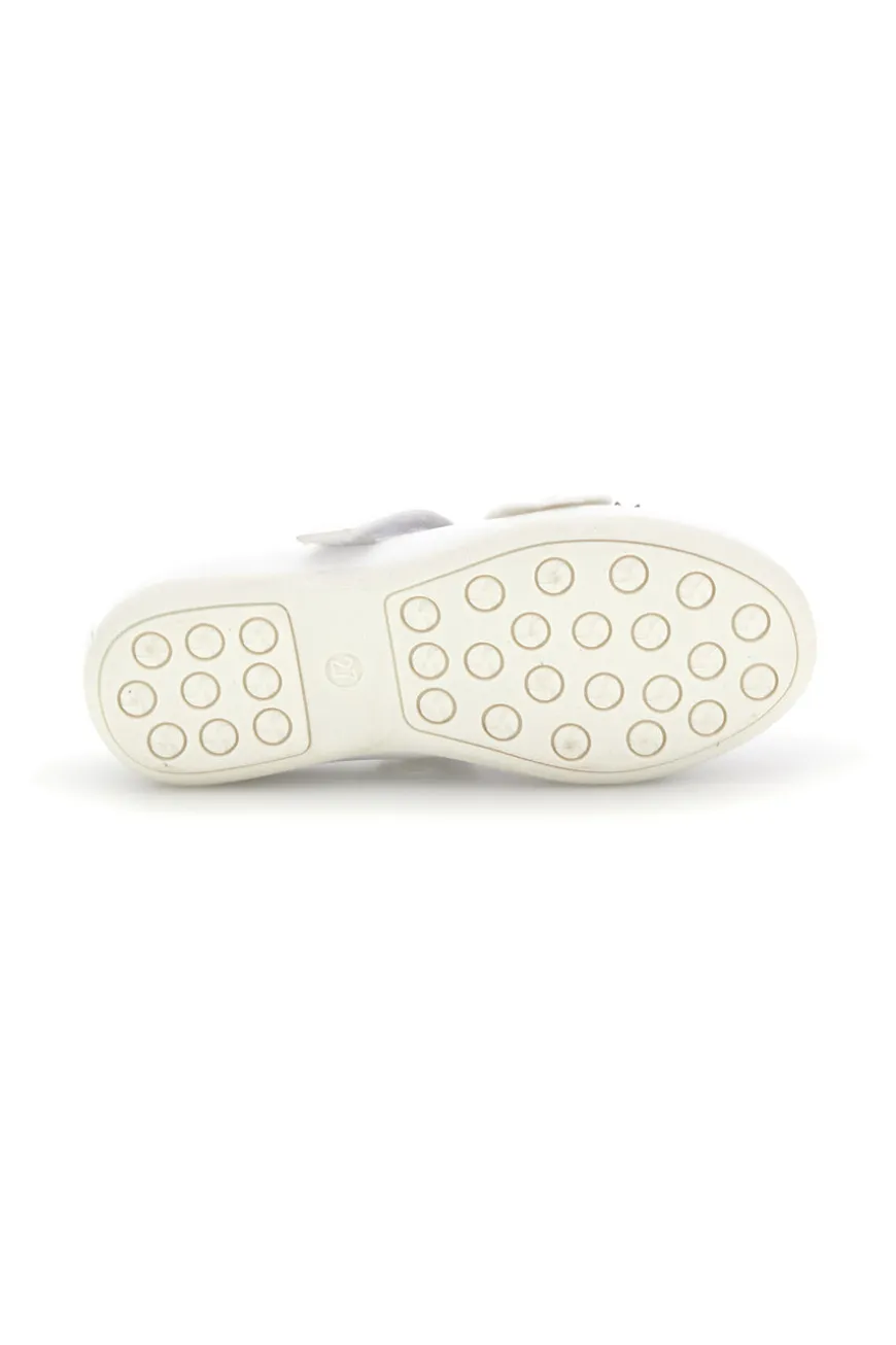 Ballerine Bianche con Applicazioni Floreali Energy E512