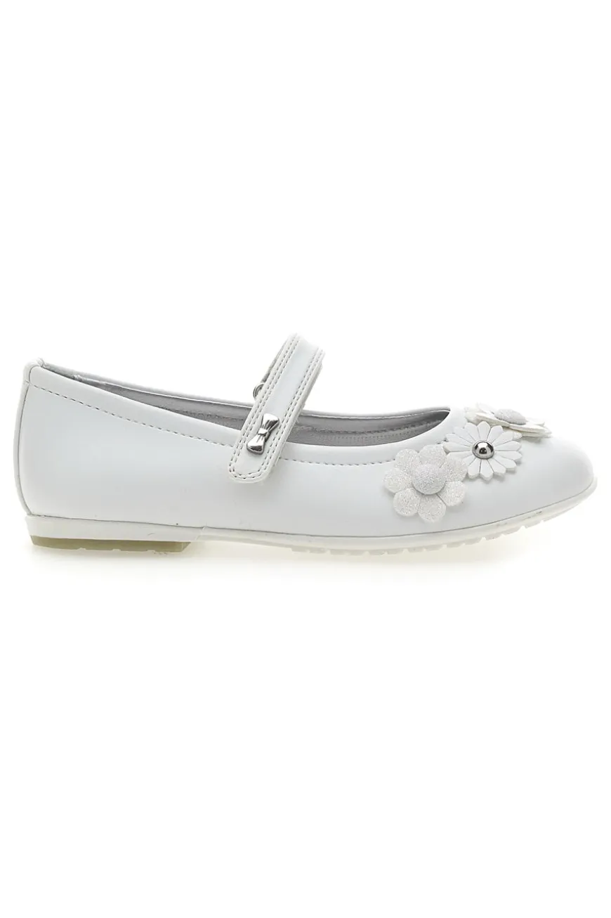 Ballerine Bianche con Cinturino e Soletta in Vera Pelle LAURA BIAGIOTTI AG17081
