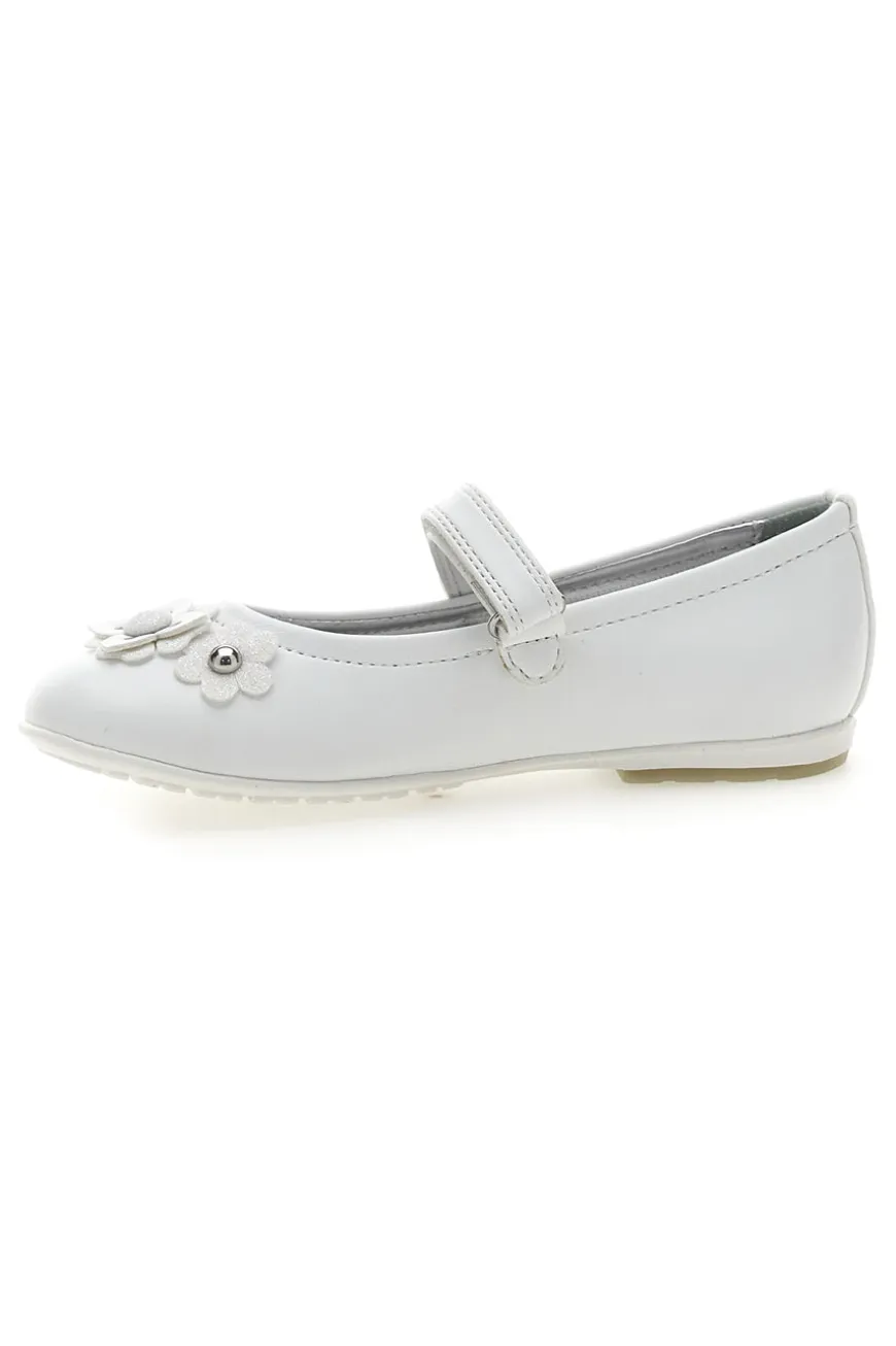 Ballerine Bianche con Cinturino e Soletta in Vera Pelle LAURA BIAGIOTTI AG17081