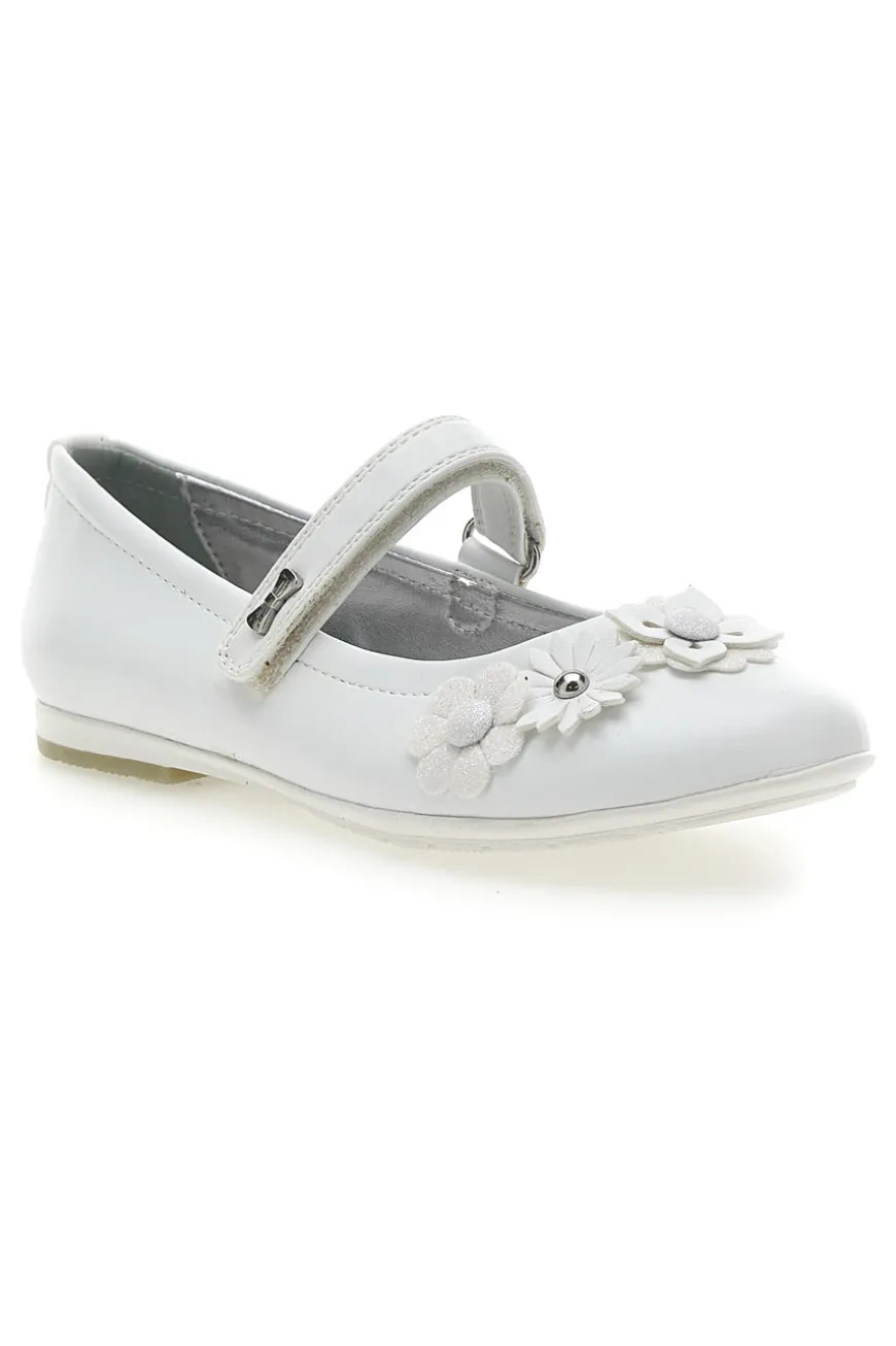 Ballerine Bianche con Cinturino e Clip con Fiori LAURA BIAGIOTTI AG17081
