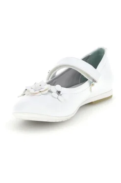 Ballerine bianco applicazioni floreali cinturino Laura biagiotti L9863C9762