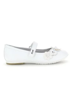 Ballerine bianco applicazioni floreali cinturino Laura biagiotti L9863C9762