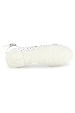 Ballerine bianco traforato cinturino regolabile Grazie girl 120568B