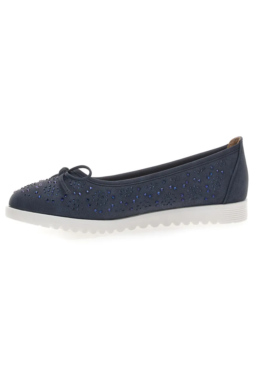 Ballerine Blu con Glitter e Fiocco Decorativo MIO TEMPO MINA362