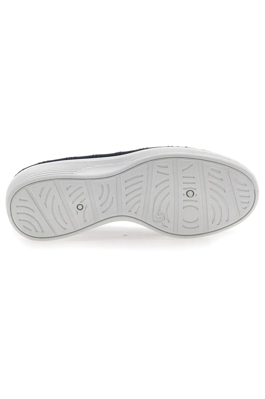 Ballerine Blu In Tessuto Con Strass Prima Riga 429