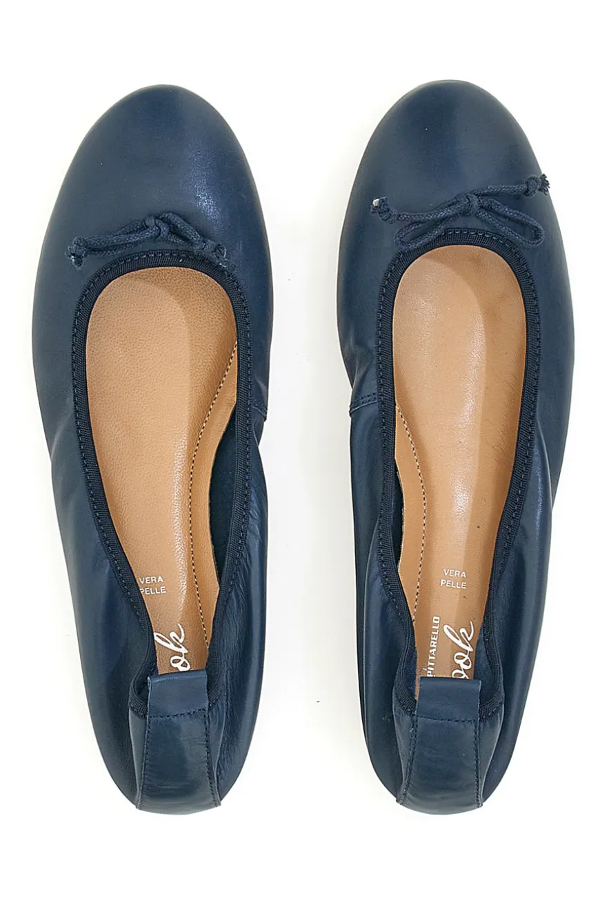 Ballerine Blu In Vera Pelle Pittarello Look 818005