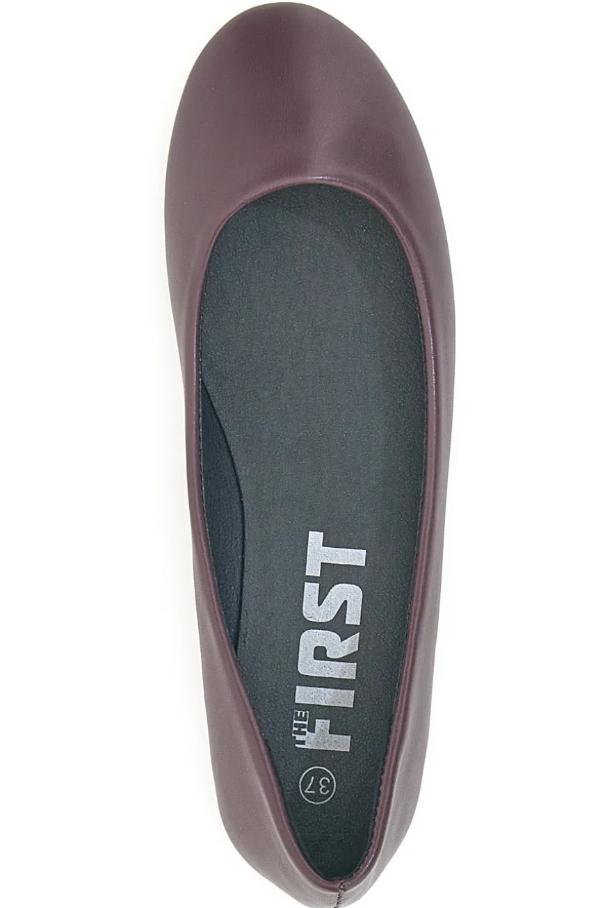 Ballerine bordeaux basic in materie sintetiche The First IDE173