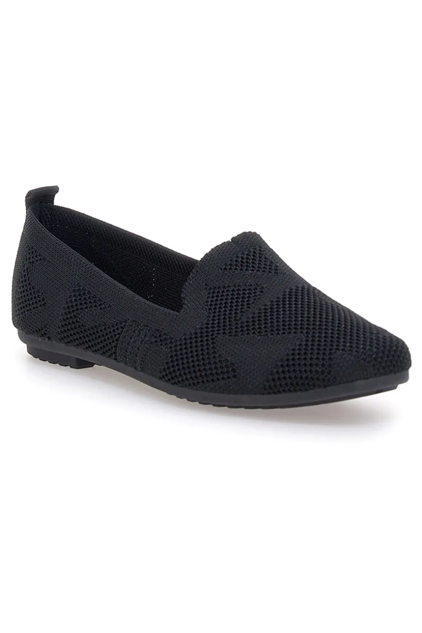 Ballerine Mocassini neri in tessuto con soletta morbida The First PRESZ32
