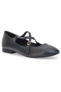 Ballerine nere con cinturini The First IDEA02