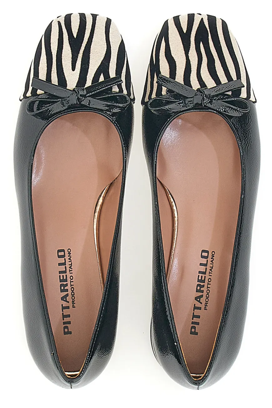Ballerine Nere Con Fantasia Animalier Pittarello c1518