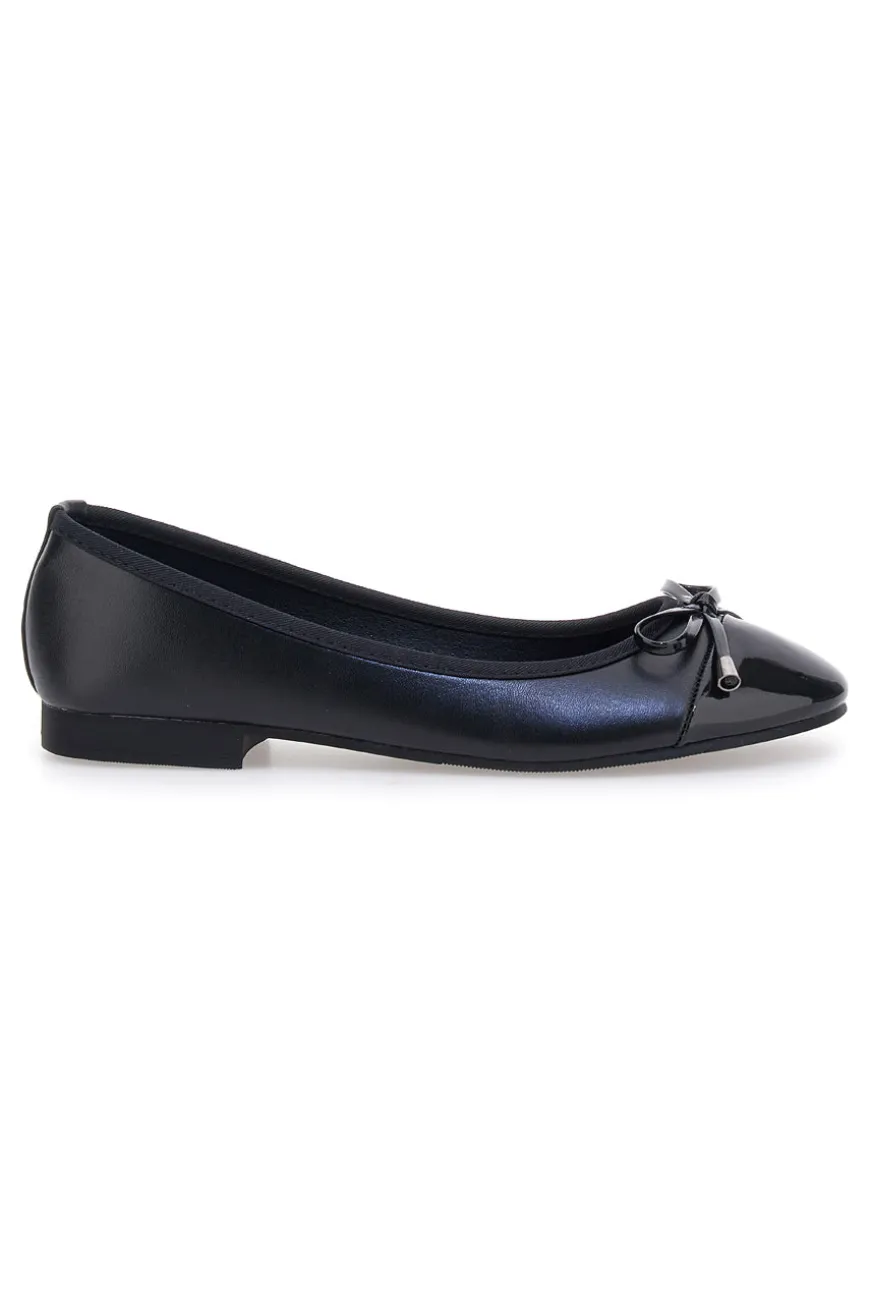 Ballerine nere con fiocco decorativo The First IDE1070