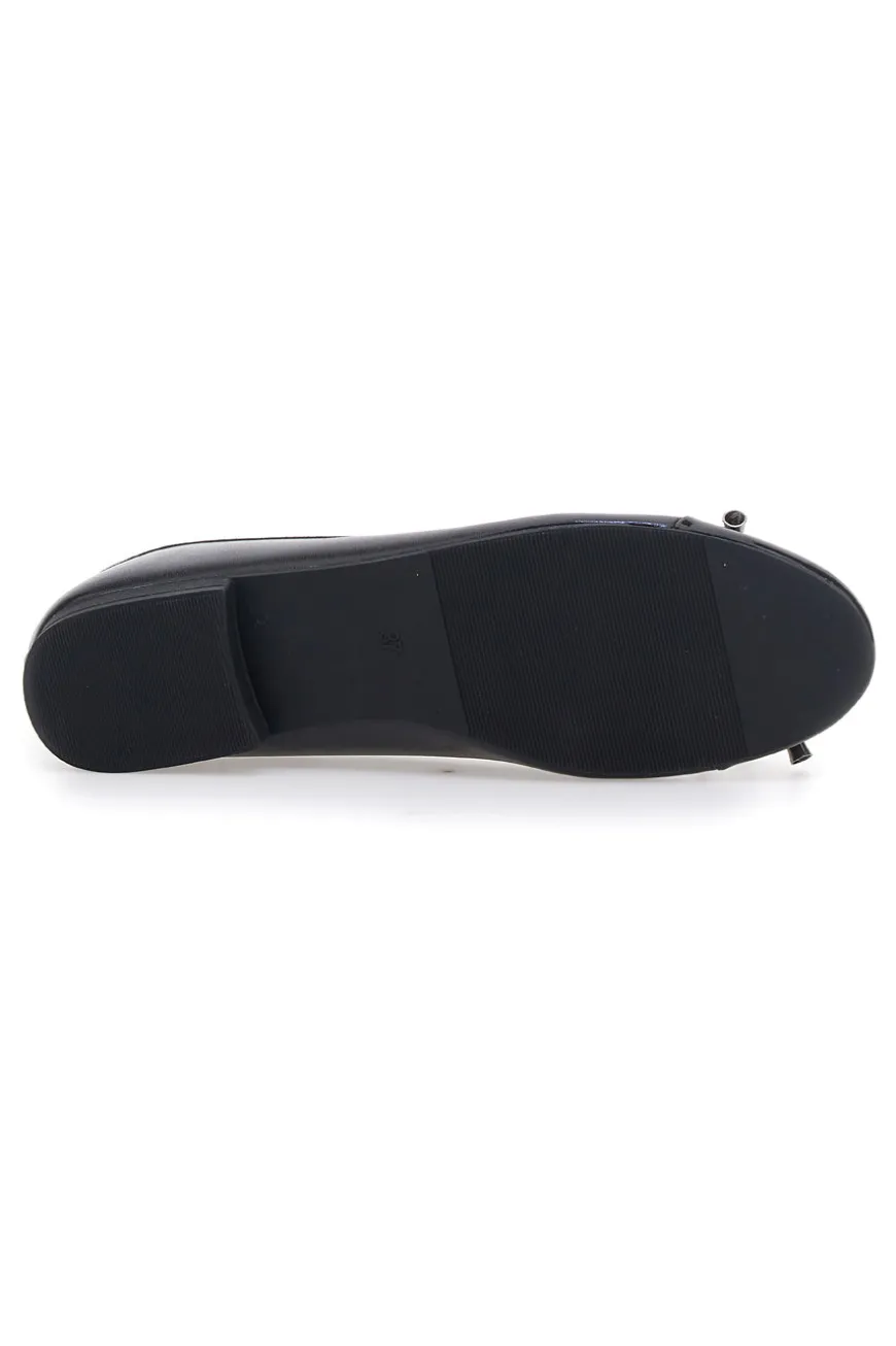 Ballerine nere con fiocco decorativo The First IDE1070