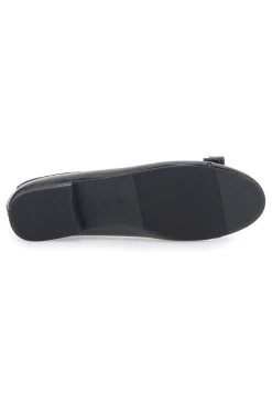 Ballerine nere effetto vernice con fiocco The First IDE6292