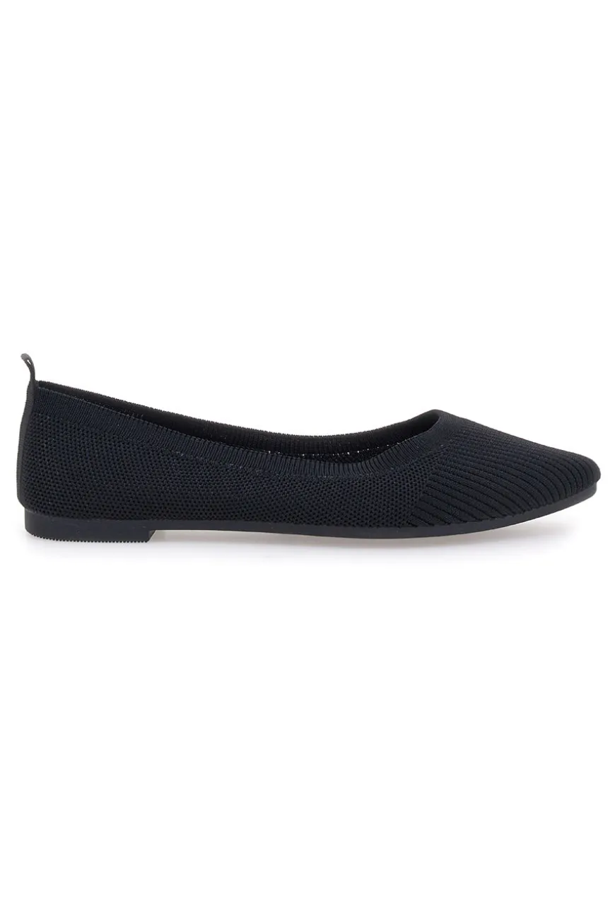 Ballerine nere in tessuto con soletta morbida The First PRESZ42