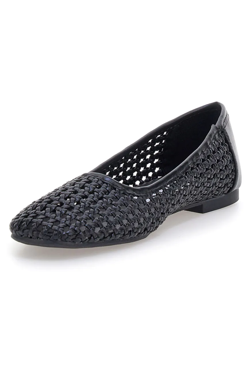 Ballerine nere intrecciate The First IDE11