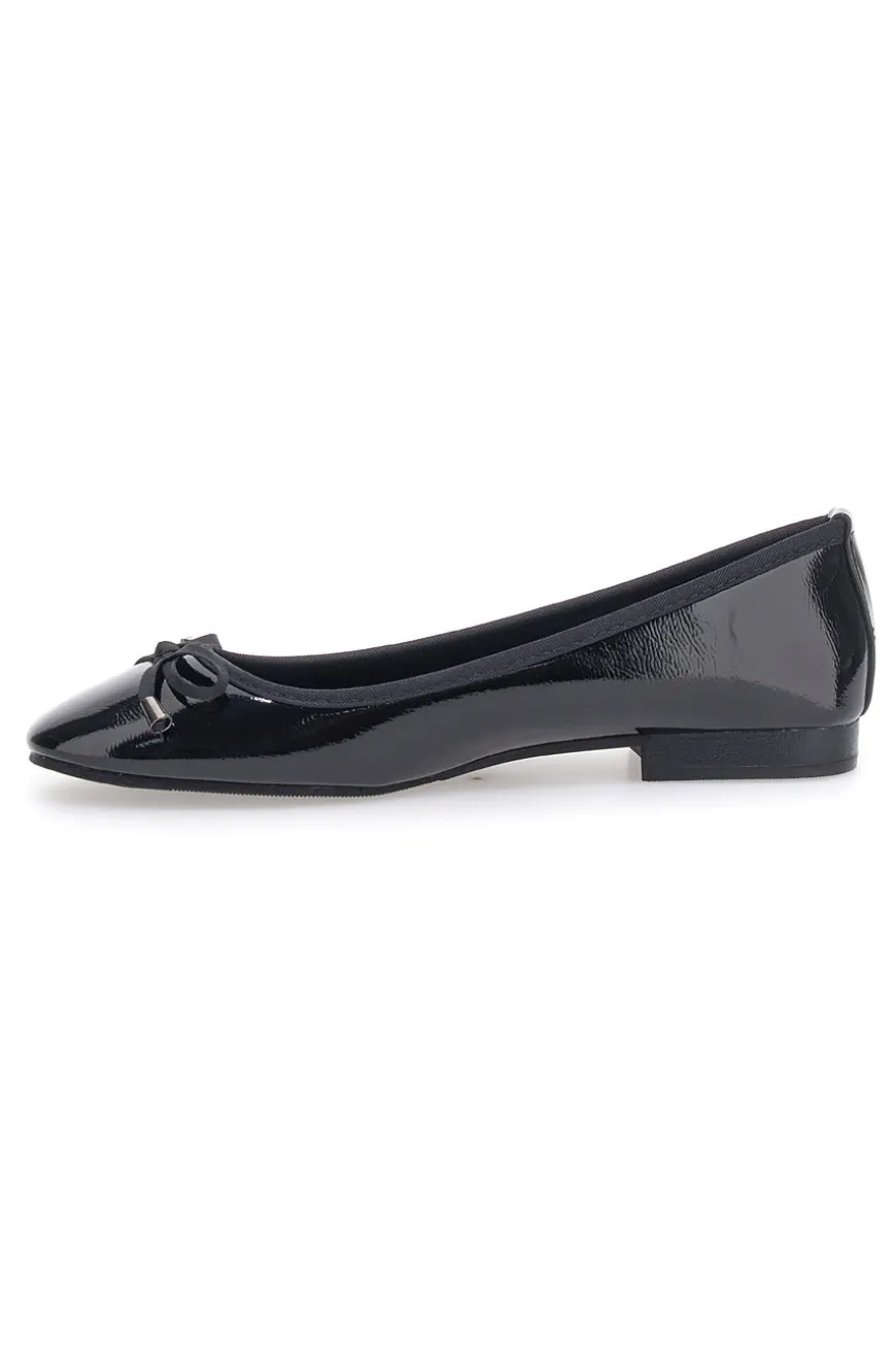Ballerine nere vernice con fiocco decorativo The First IDE173