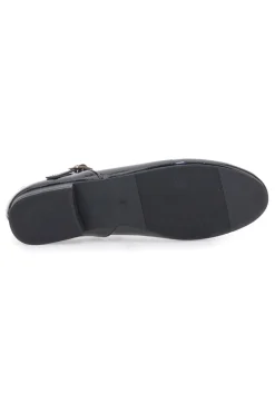 Ballerine nere verniciate con cinturino The First IDEA01