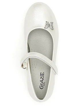 Ballerine perlate con applicazione a farfalla Grazie girl 392615S