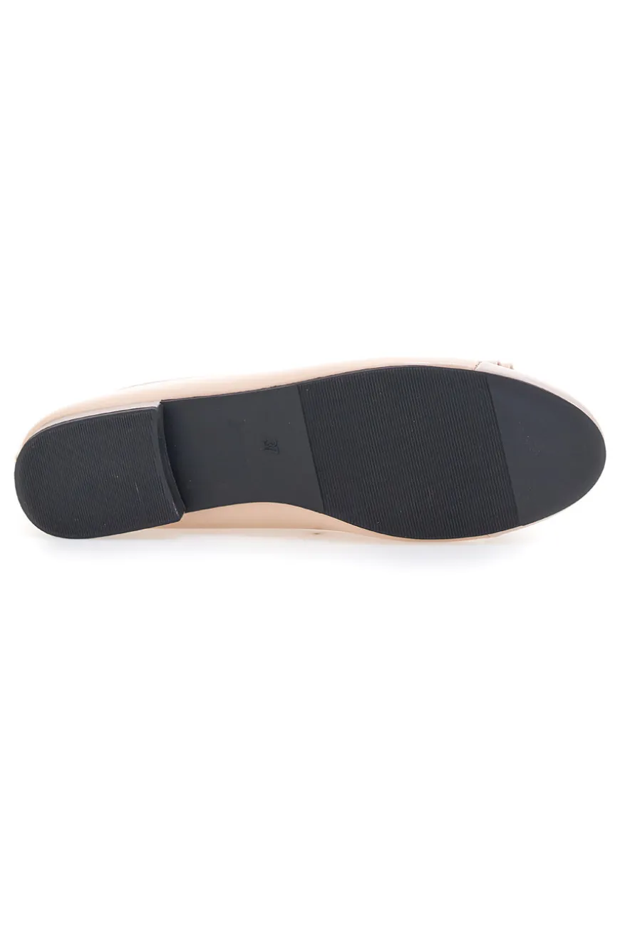 Ballerine rosa effetto vernice con fiocco The First IDE6292
