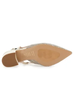 Ballerine Slingback Beige con Tomaia Intrecciata PITTARELLO GLAM 3124