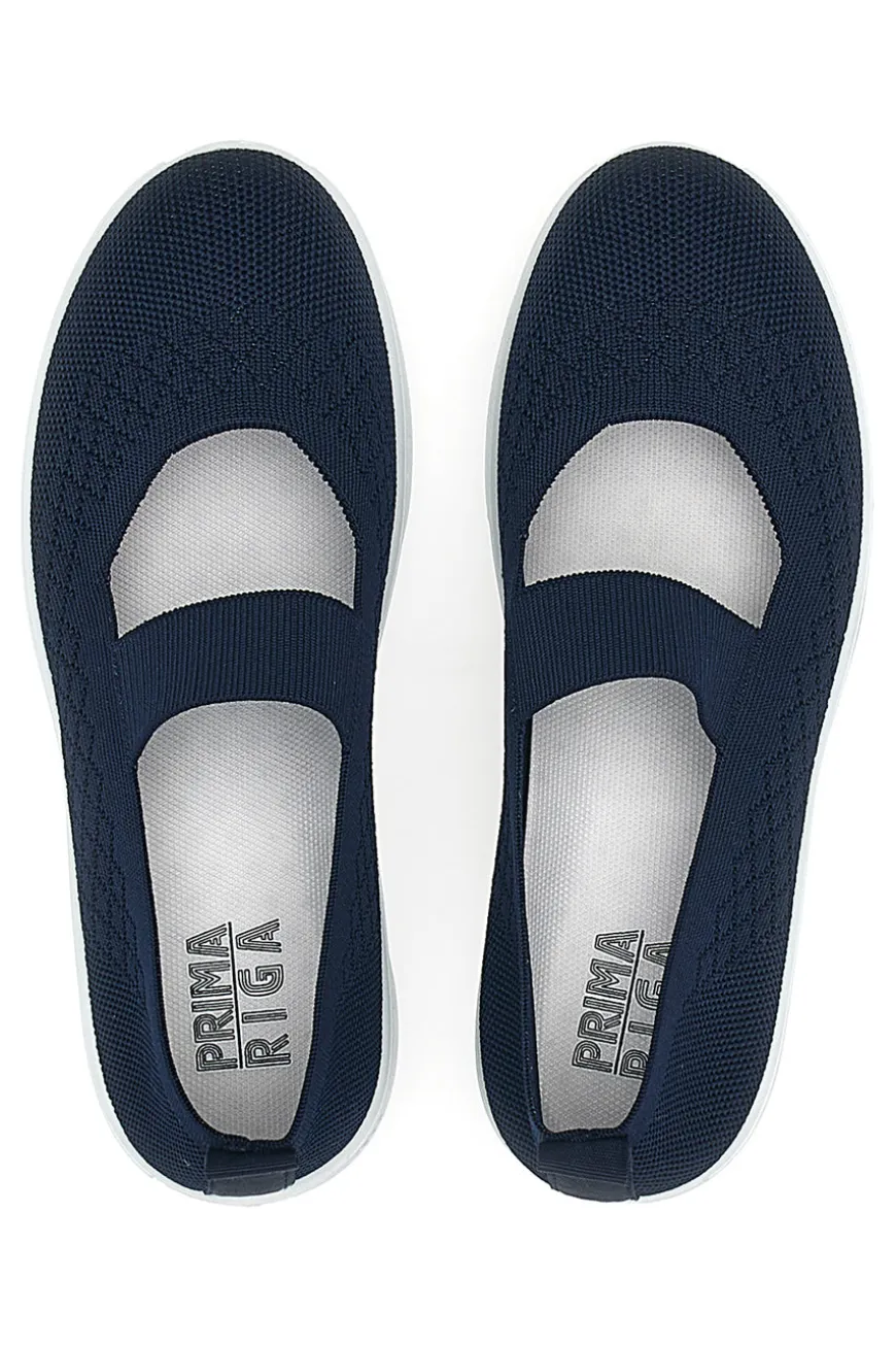 Ballerine Sportive Navy In Tessuto da Donna Prima Riga 430