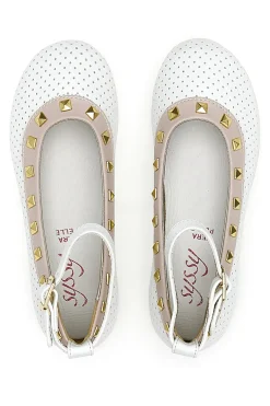 Ballerine Syssy 14512 Bianche e Beige