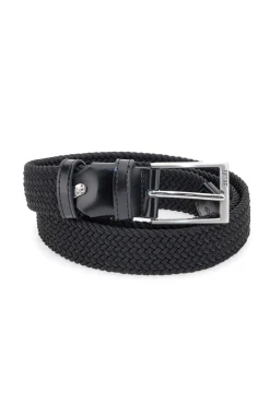 Basile BA1345/ELASTICO Schwarzer elastischer Flechtgürtel Einheitsgröße