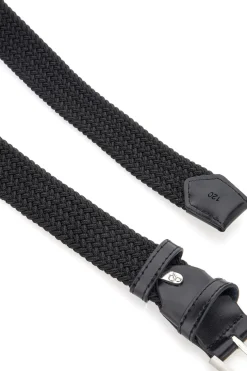 Basile BA1345/ELASTICO Schwarzer elastischer Flechtgürtel Einheitsgröße