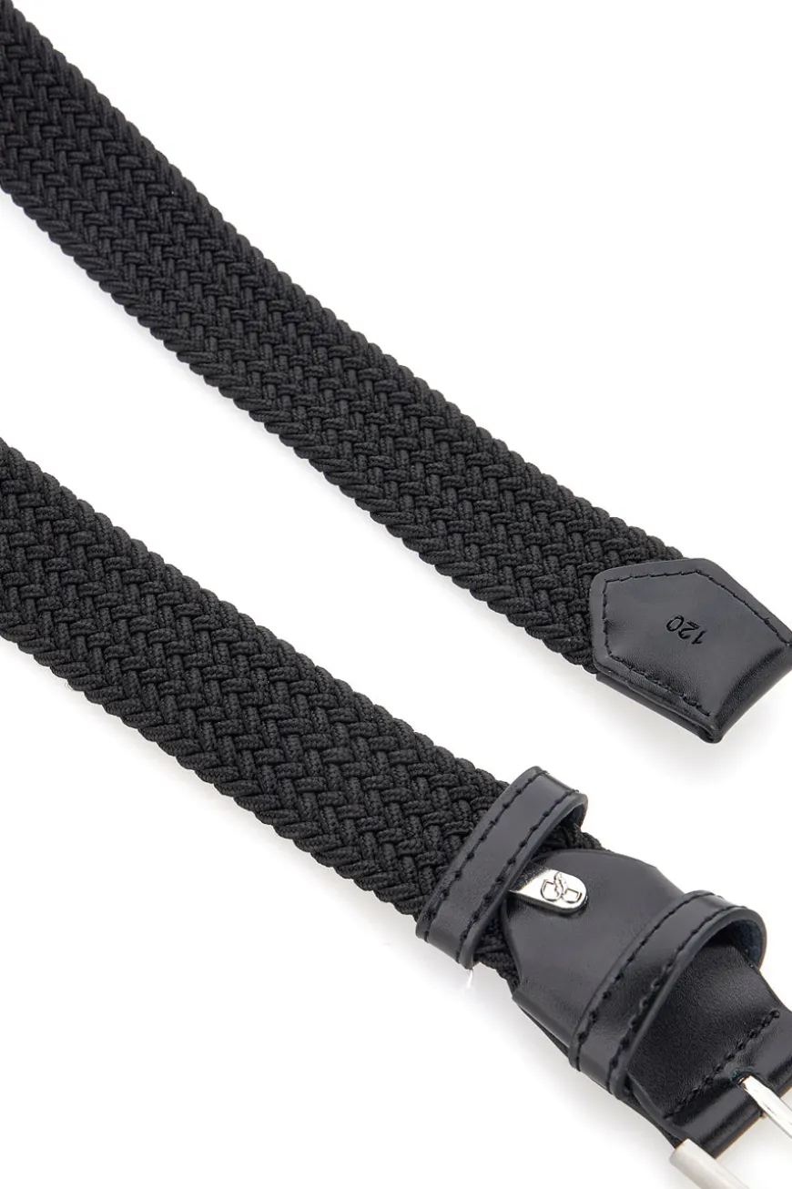 Basile BA1345/ELASTICO Schwarzer elastischer Flechtgürtel Einheitsgröße