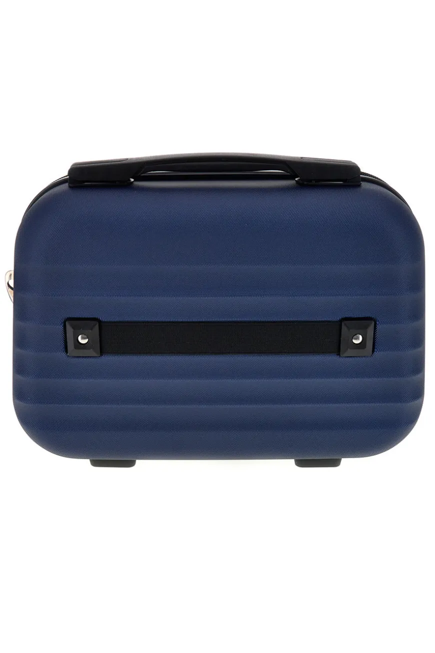 Beauty case blu rigido con tracolla Prima riga Pr194